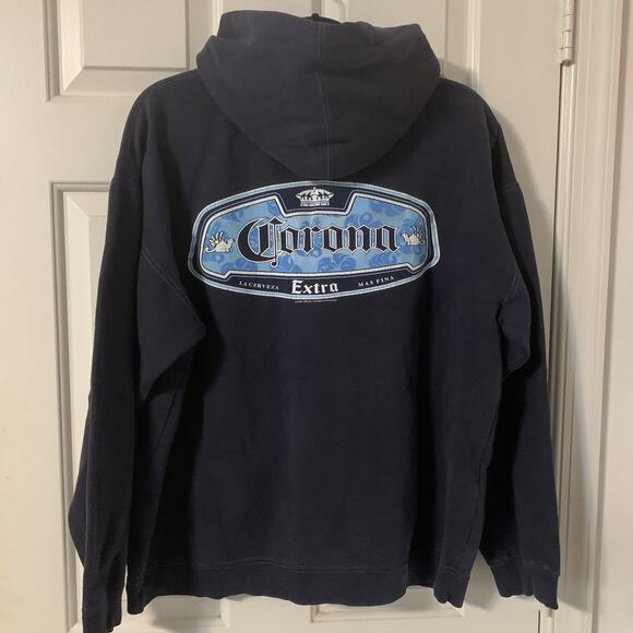 Vintage Y2K Hybrid Tees Corona Extra Hoodie Sweatshirt Mens XL - Picture 5 of 6